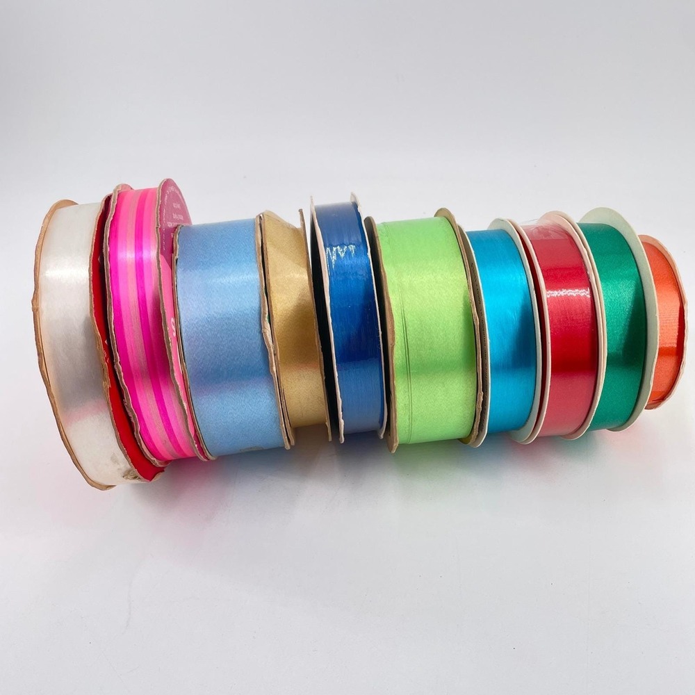 Vintage Quality Ribbon x10 Lot Multi All Occasion Craft Supply Bow Making
